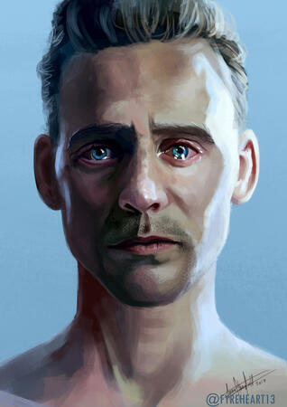 "Tears" - Tom Hiddleston Digital Painting Study
