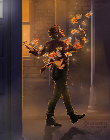 Magical Fish - Digital Painting. Based on the Doctor Who episode "A Christmas Carol"