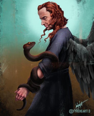 "Fallen" - Crowley Digital Painting