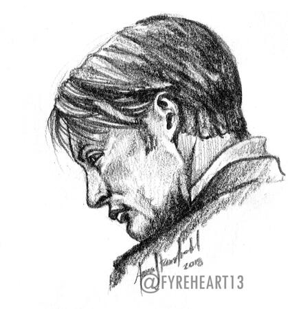 Mads Mikkelsen - Pencil Sketch