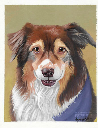 Mary Jane - Gouache on Paper. 2025