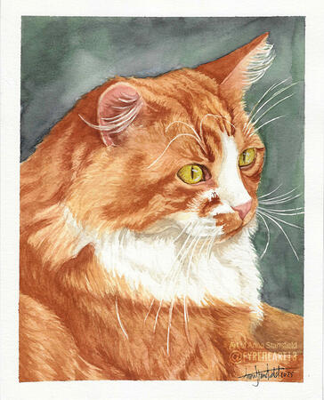 Maggie Pants - Watercolor on Paper. 2025.