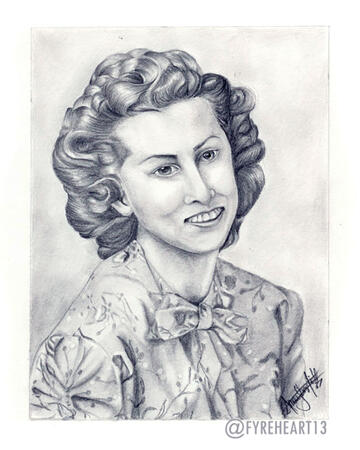 Grandma Dawnita - Graphite Drawing. Done Age 16