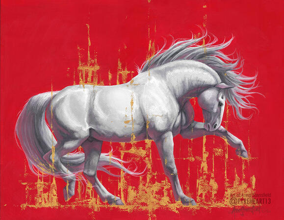 Breaking Gold - Gouache on Paper. 2026